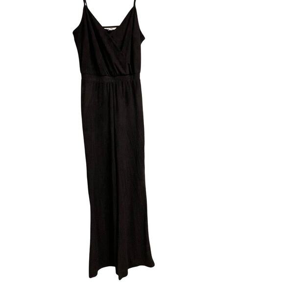 Jack BB Dakota Black Wide Leg V-Neck Jumpsuit Size XS Womens Party Travel Casual - Picture 1 of 4